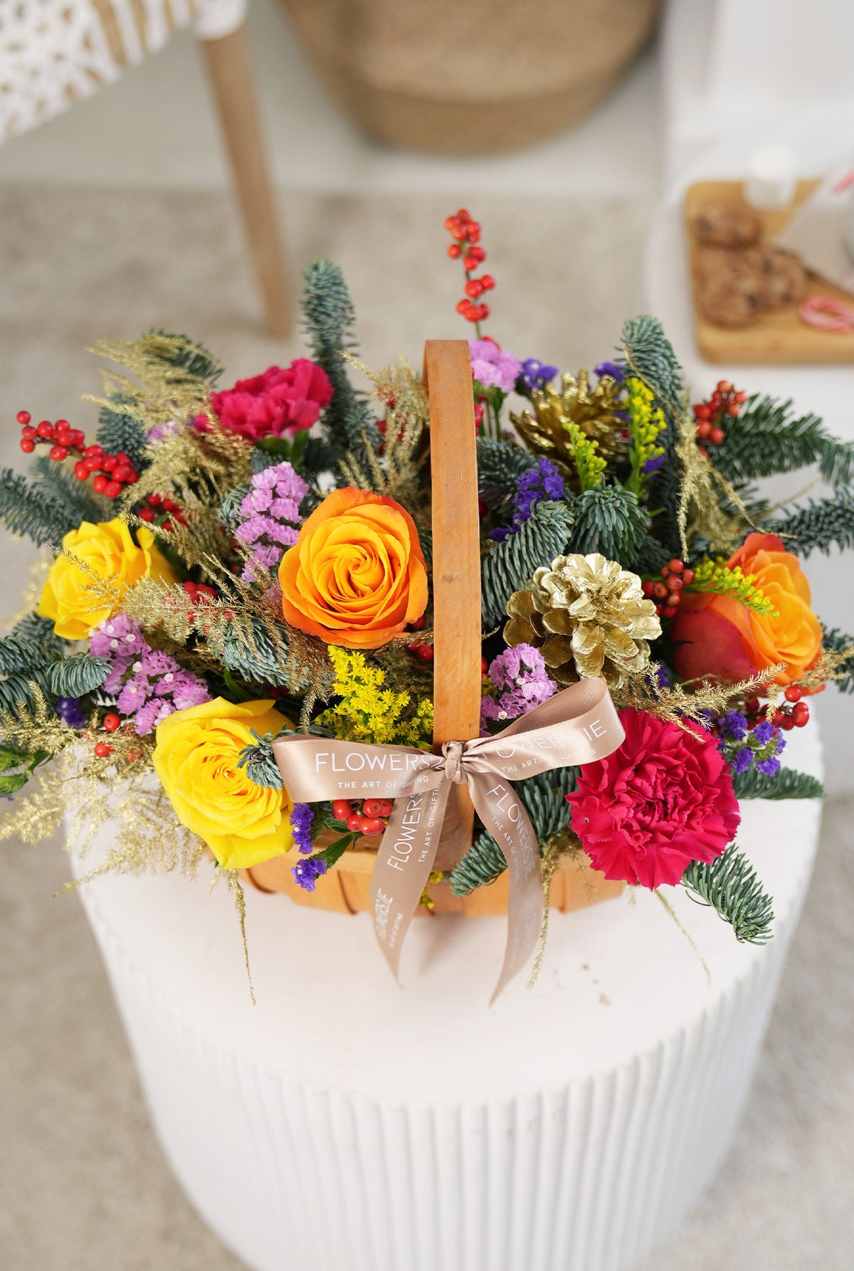 Vibrant Christmas Basket