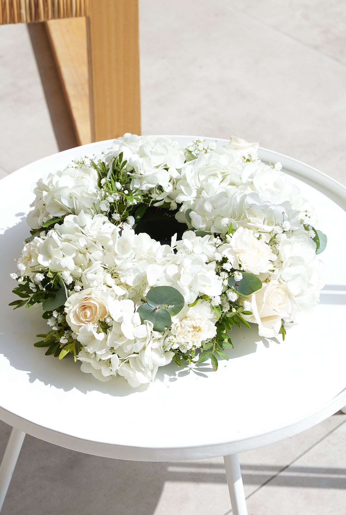 Perfect White Funeral Wreath