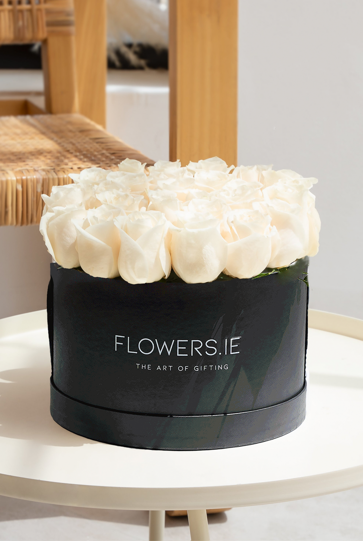 Sympathy White Rose Hatbox