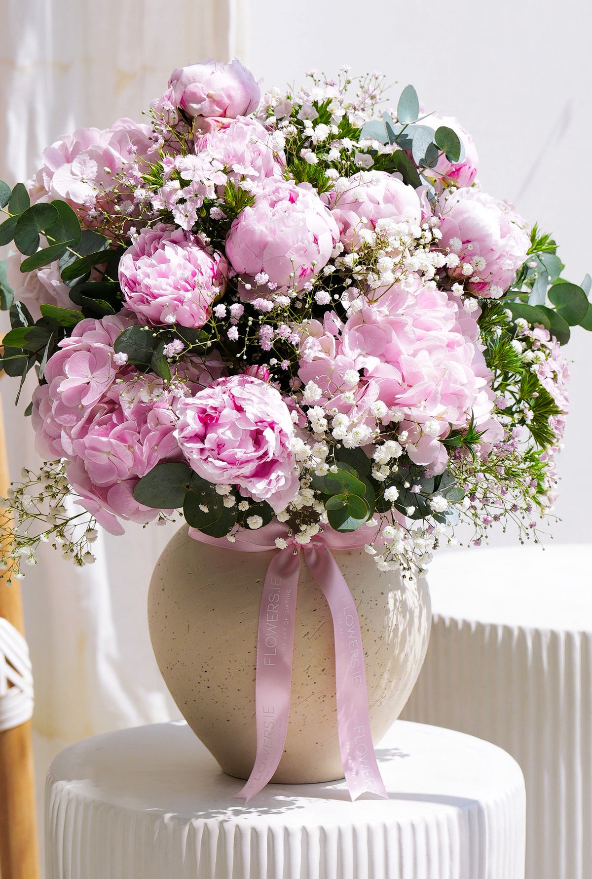 Wonderfully Pink Peony - Ceramic Vase