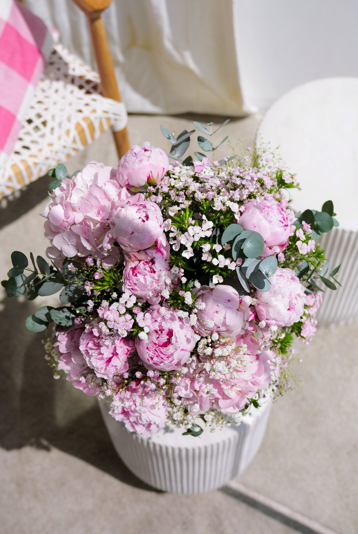 Wonderfully Pink Peony - Ceramic Vase