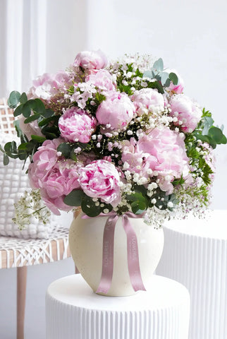 Wonderfully Pink Peony - Ceramic Vase