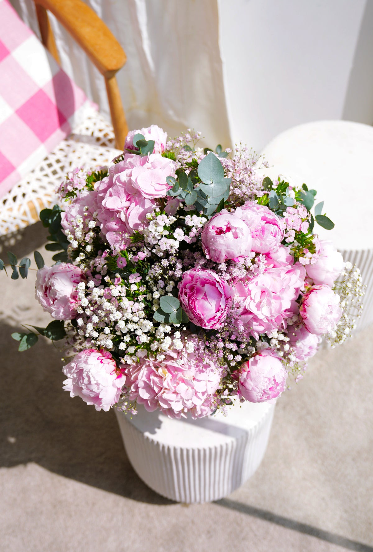 Wonderfully Pink Peony - Ceramic Vase