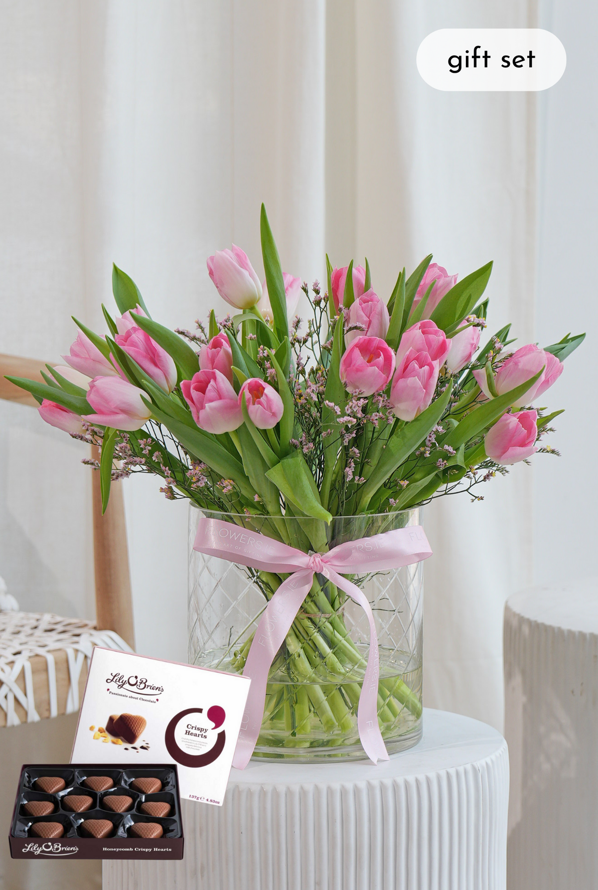 Luxury Pink Tulips - Vase