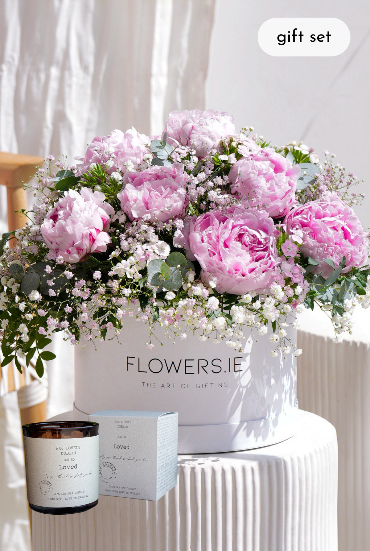 Luxury Pink Peony - Hatbox Gift Set