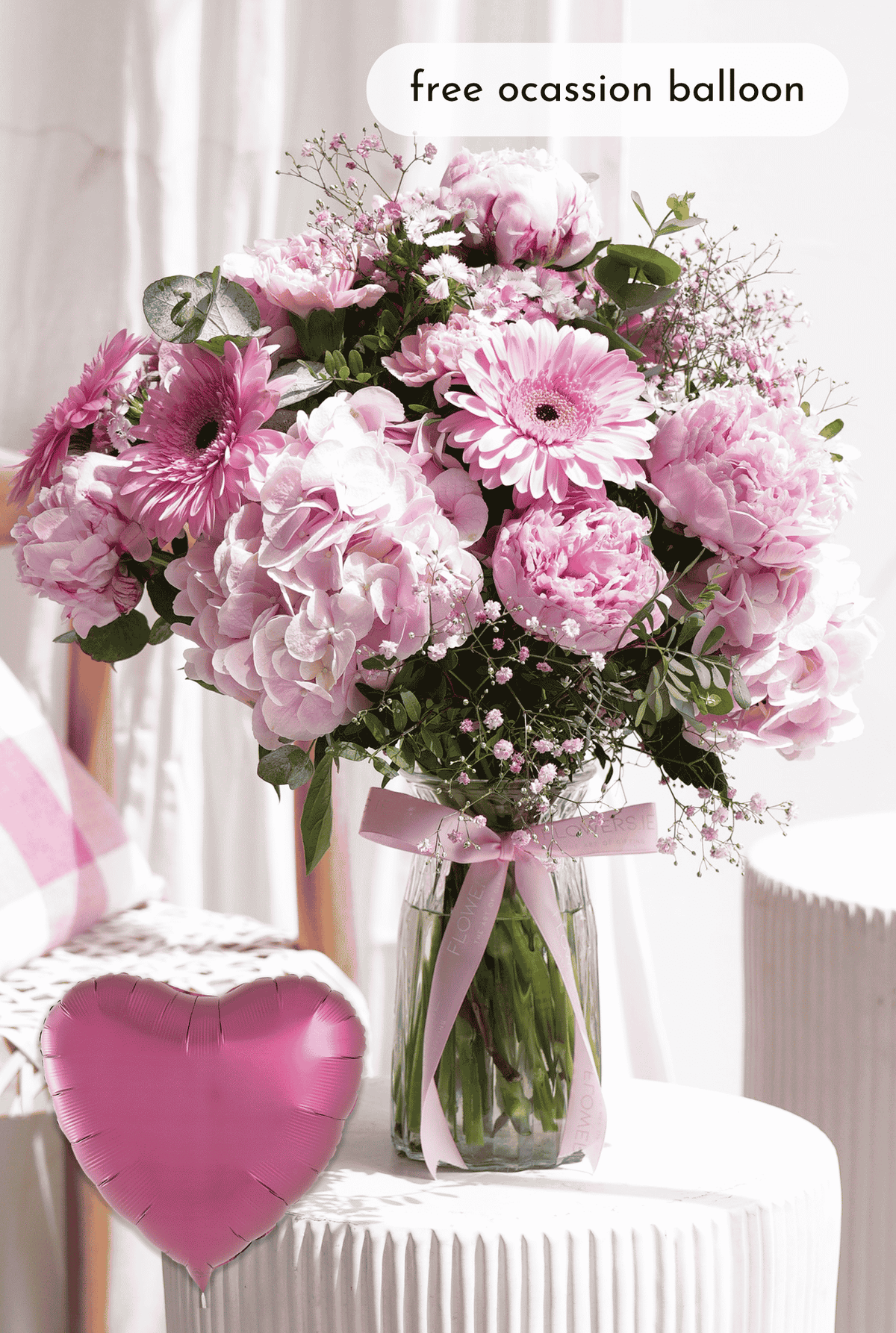 Peony Pretty Pink - Vase