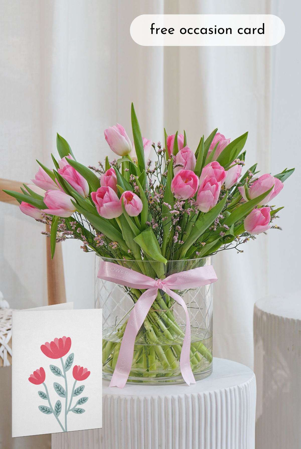 Mother&#39;s Day Luxury Pink Tulips - Vase