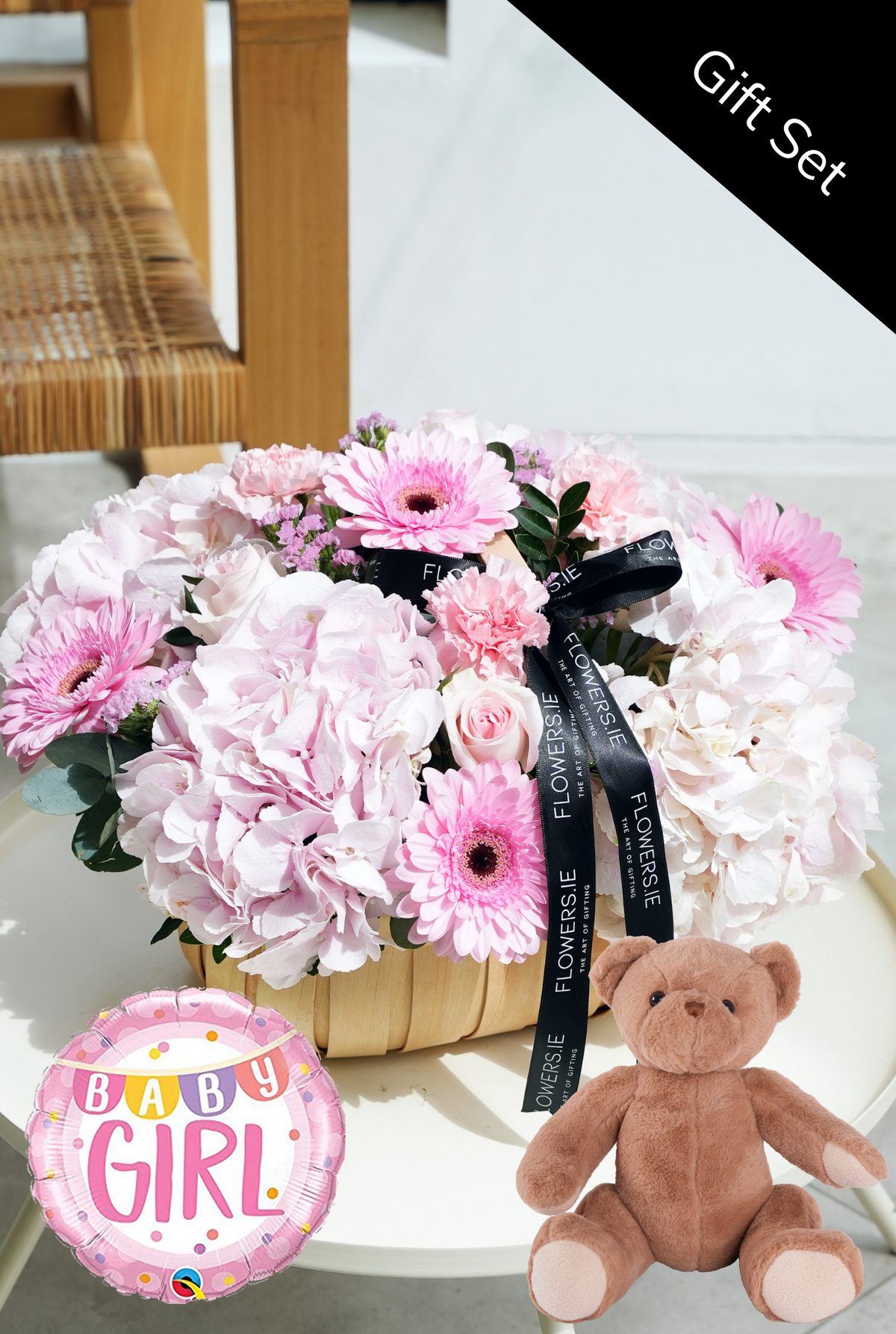 Baby Girl Pretty Pink - Basket Gift Set