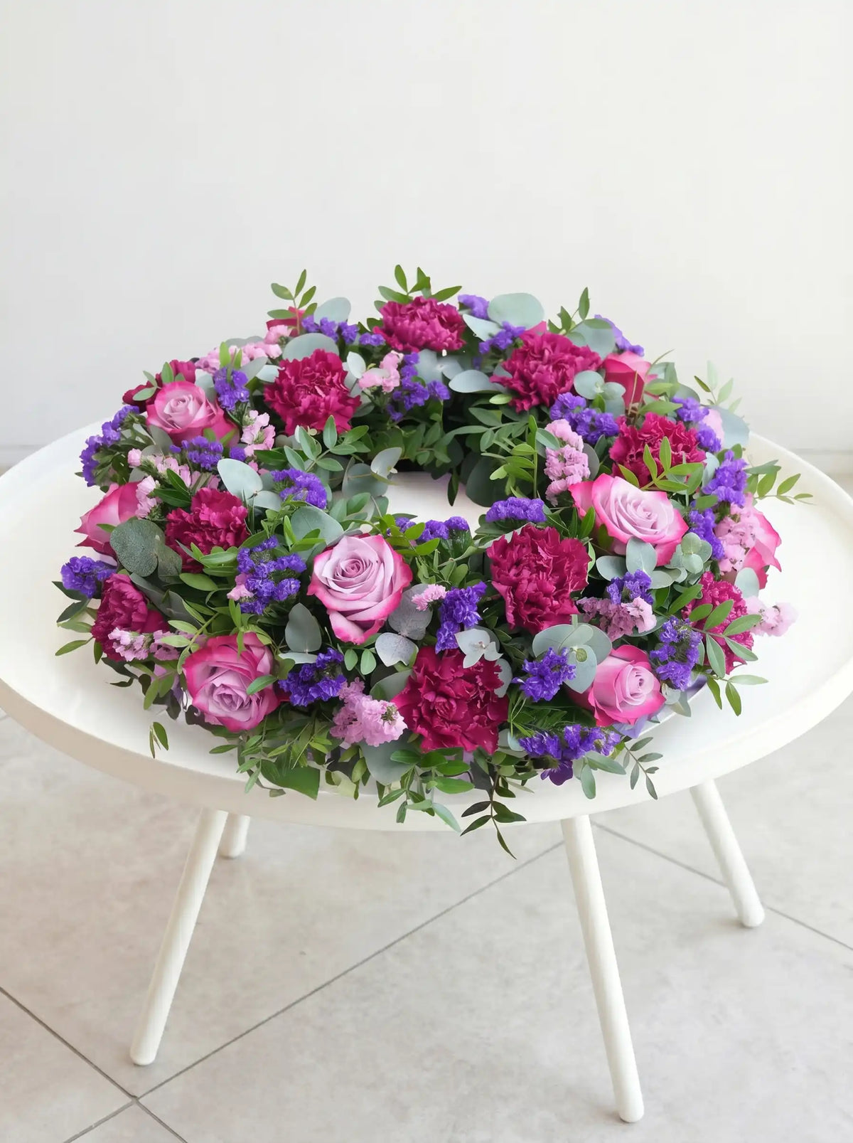 Lavender Floral Funeral Wreath