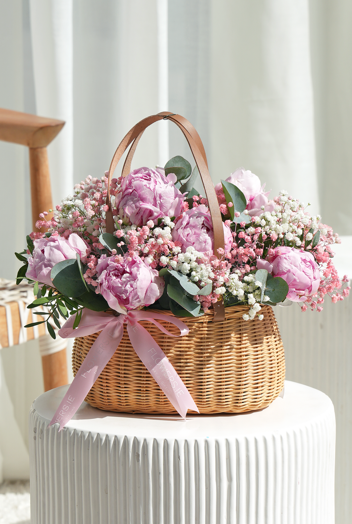 Luxury Pink Peony - Basket
