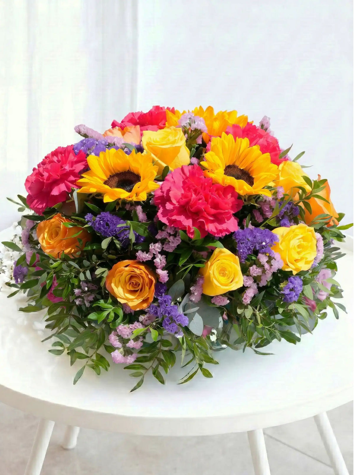 Vibrant Funeral Posy Pad