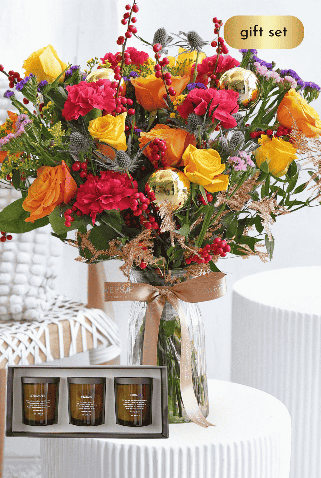 Vibrant Christmas - Vase with Candle