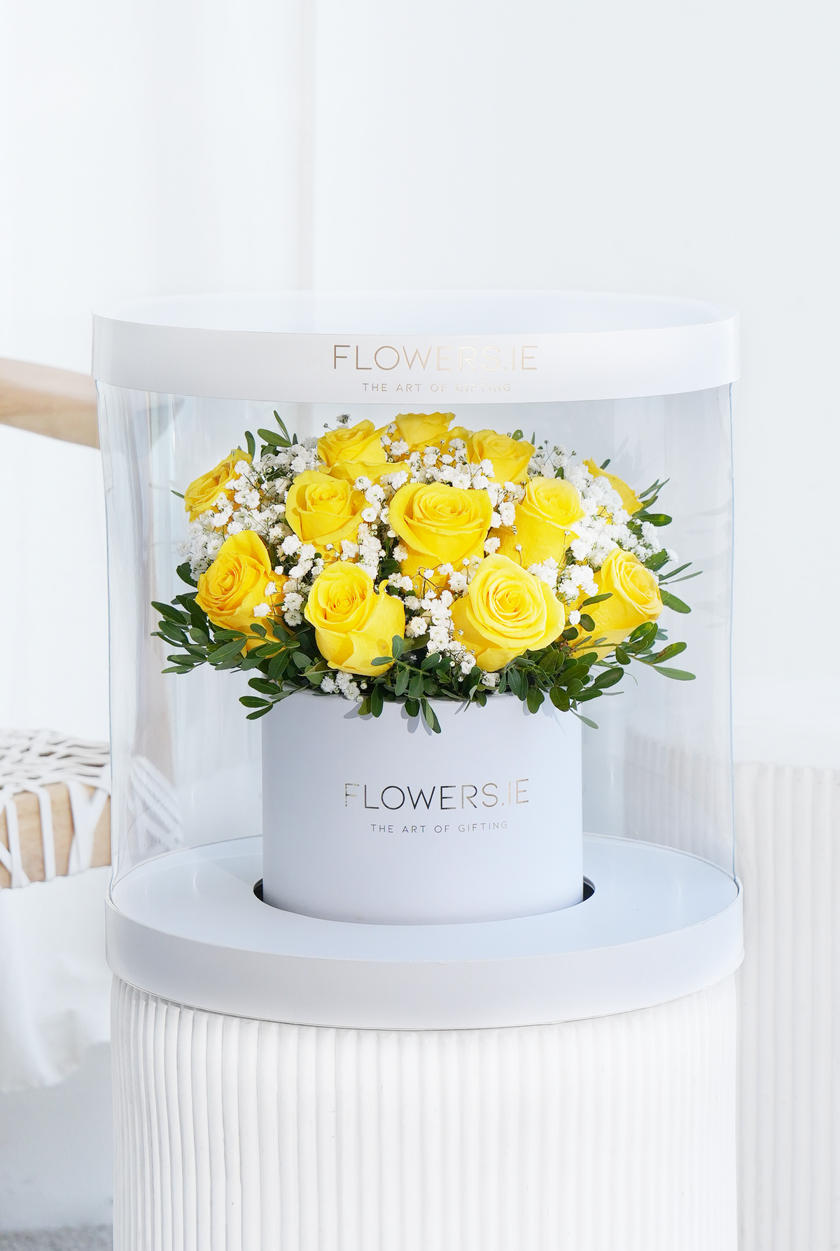 Premium Yellow Rose - Hatbox