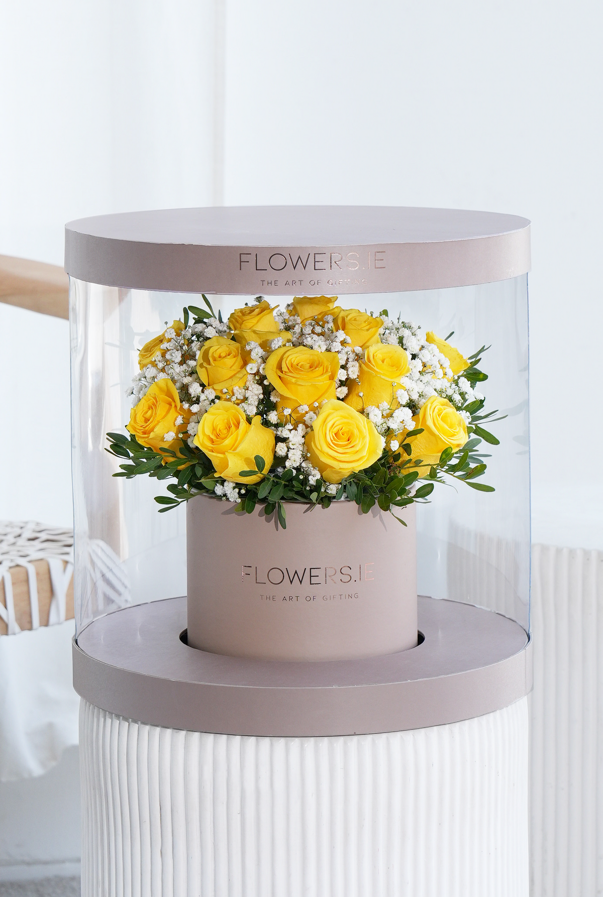 Premium Yellow Rose - Hatbox