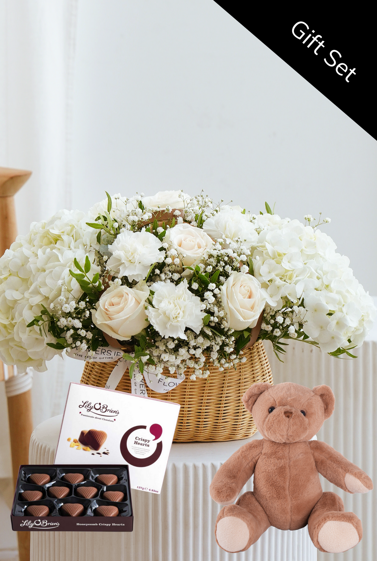 New Baby Perfect White - Basket Gift Set