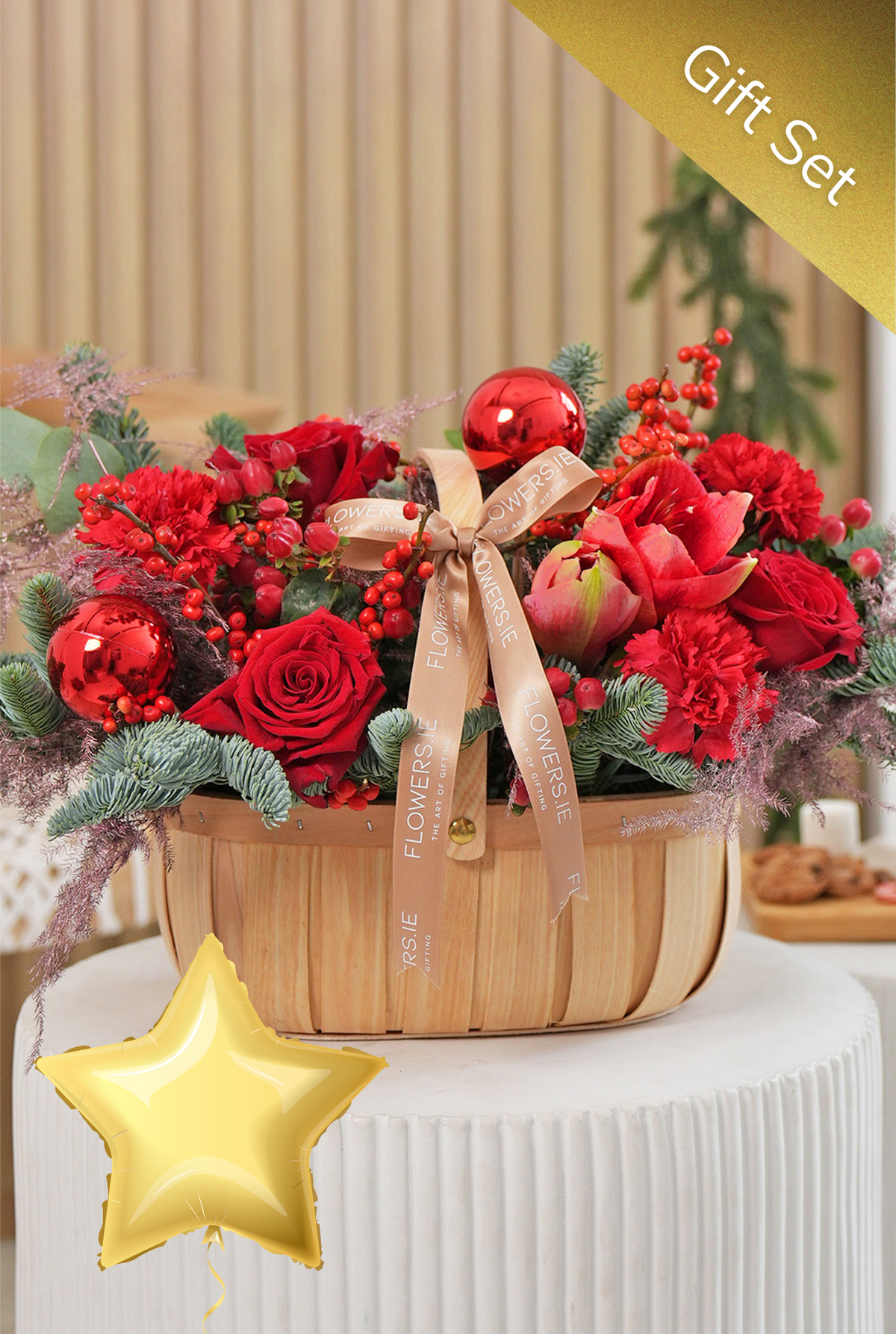 Christmas flowers gift baskets deals