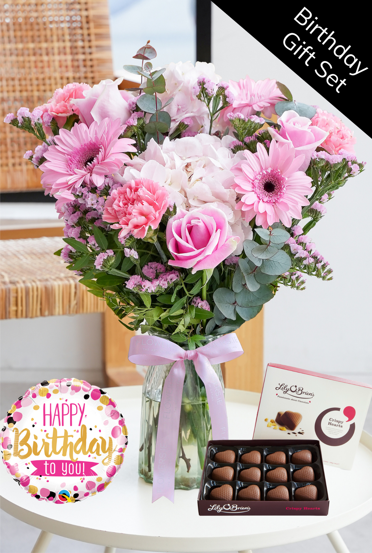 Birthday Pretty Pink - Vase Gift Set