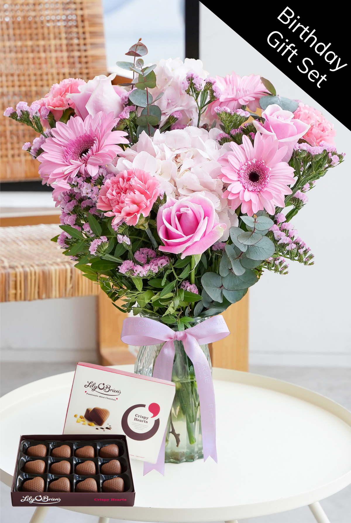 Birthday Pretty Pink - Vase Gift Set