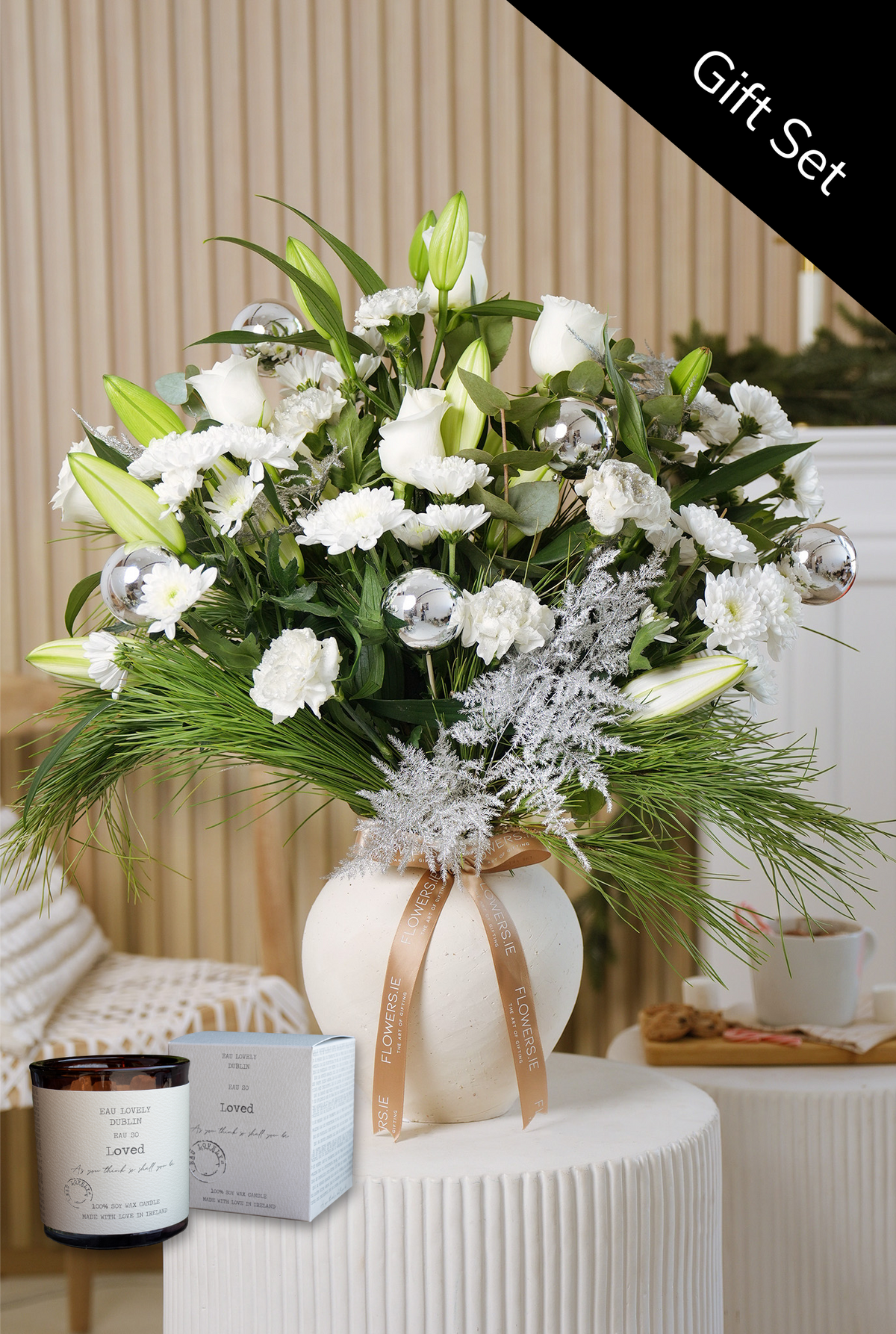 Perfect White Christmas Luxury Vase