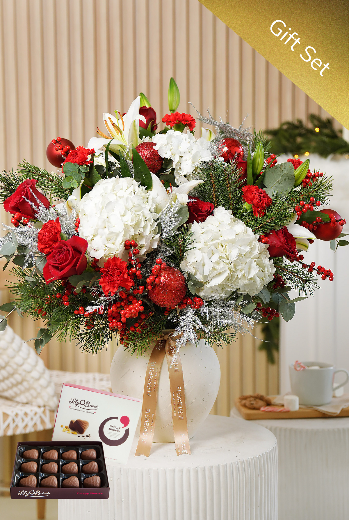 Festive Christmas Luxury Vase