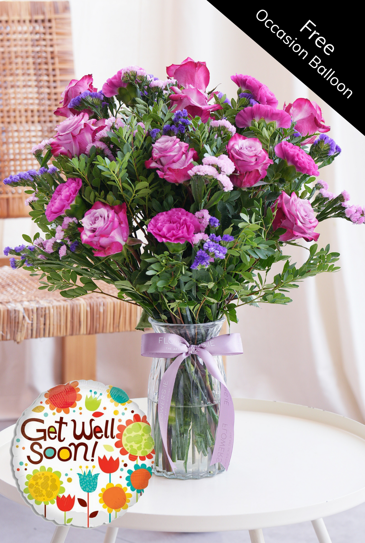 Get Well Lavender Floral - Vase