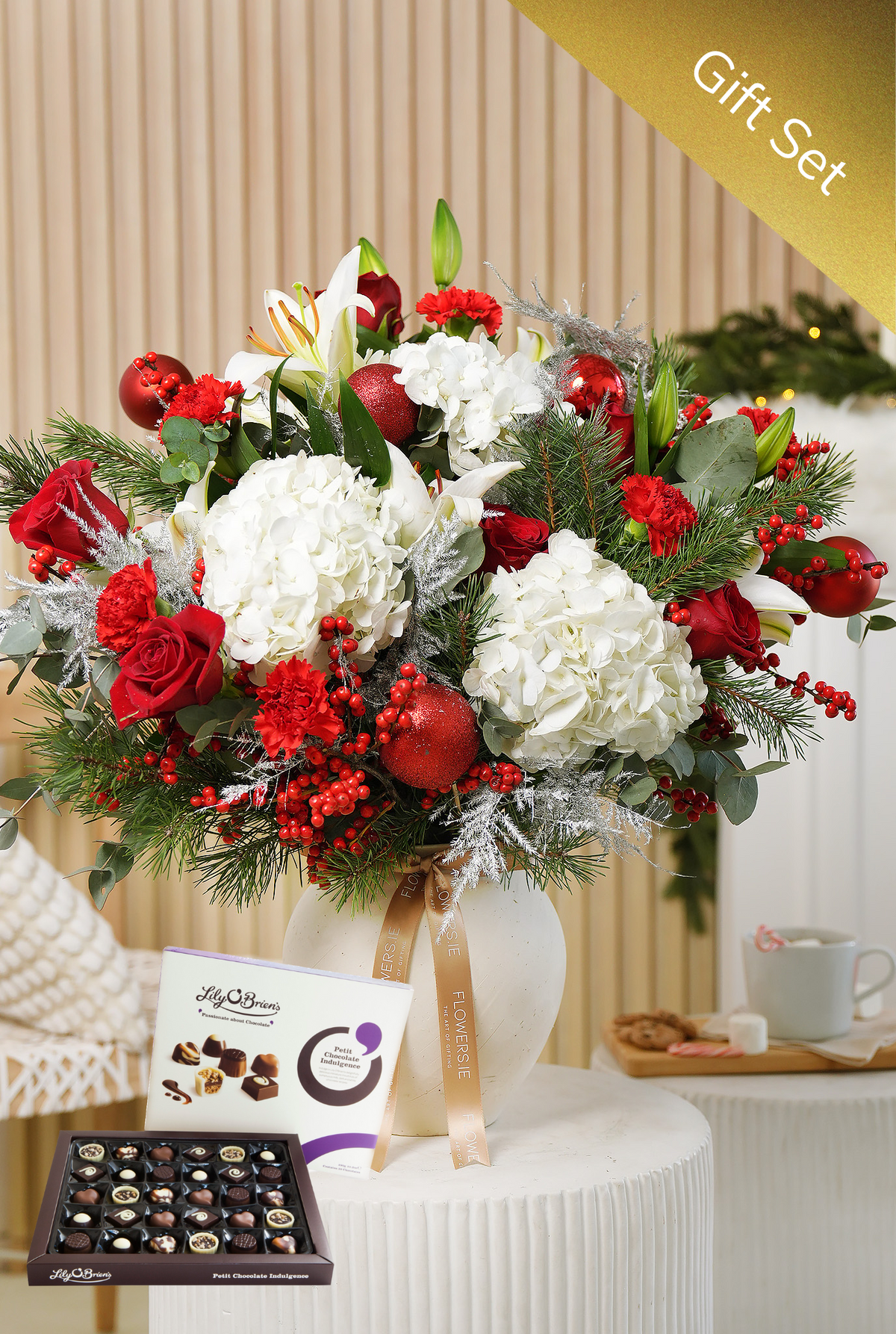 Festive Christmas Luxury Vase