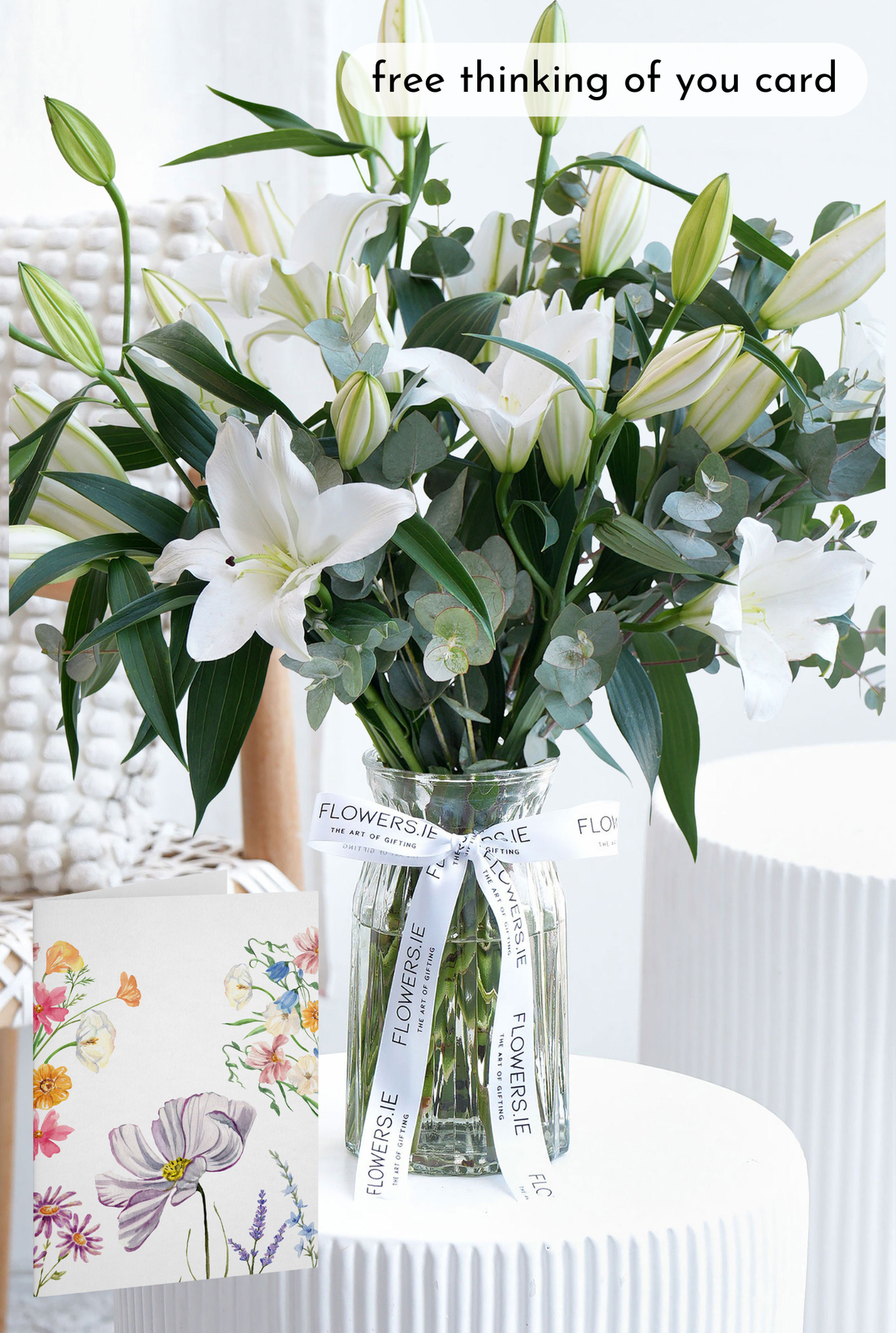White Scented Lily - Vase