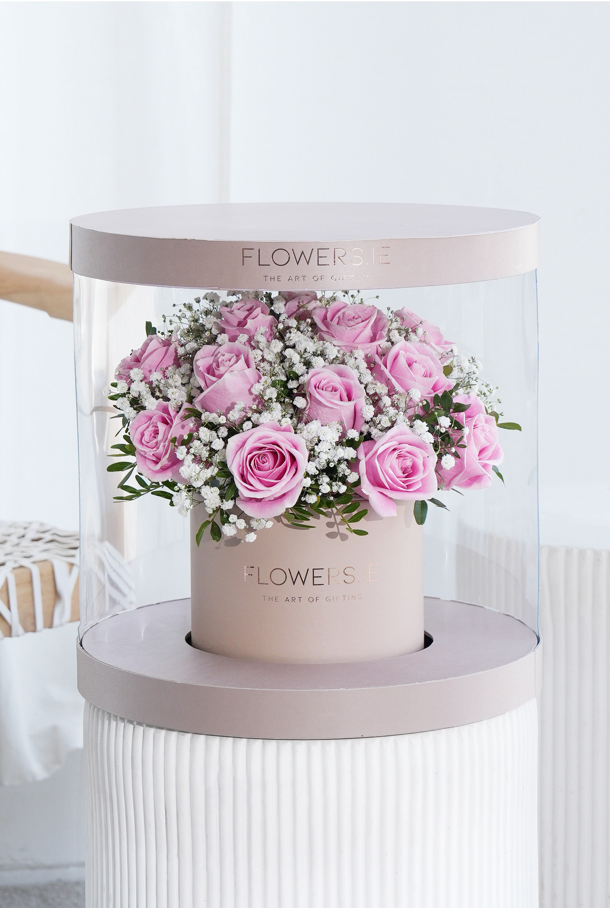 Premium Pink Rose - Hatbox