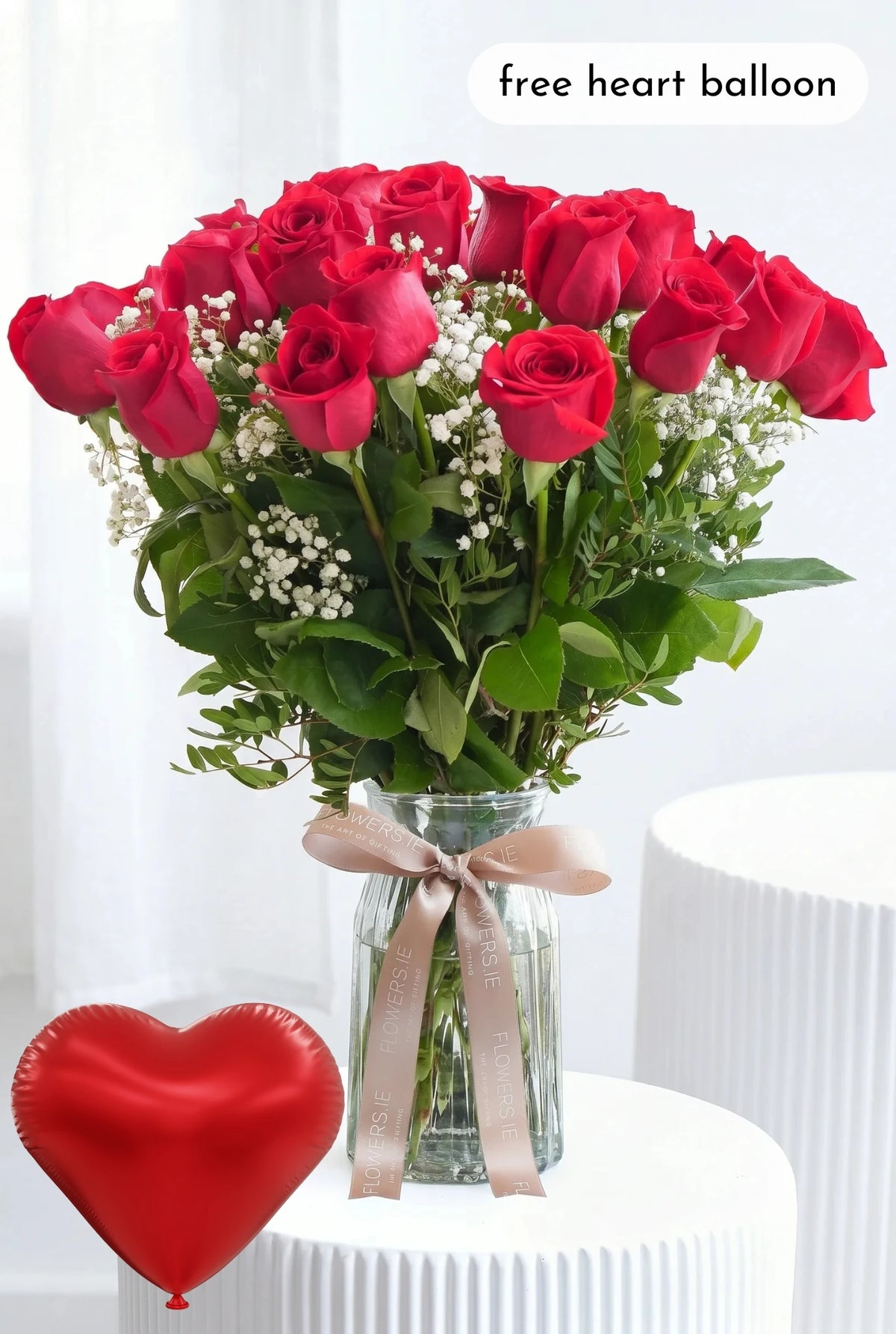 Long Stem Red Roses in a Vase