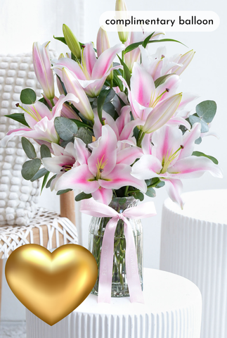 Pink Scented Lily - Vase