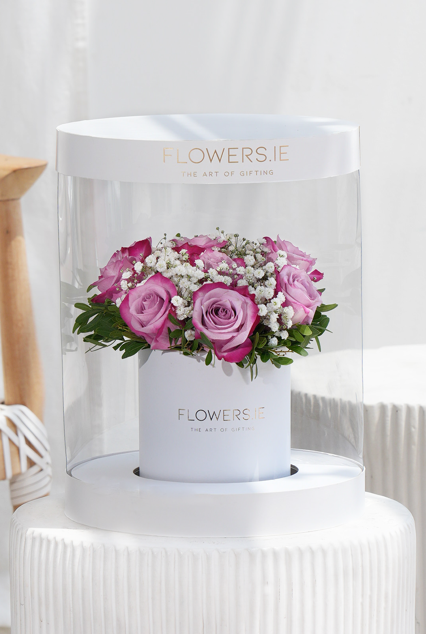 Purple Roses Premium Premium Purple Rose - Hatbox | Premium Rose Delivery– Flowers.ie