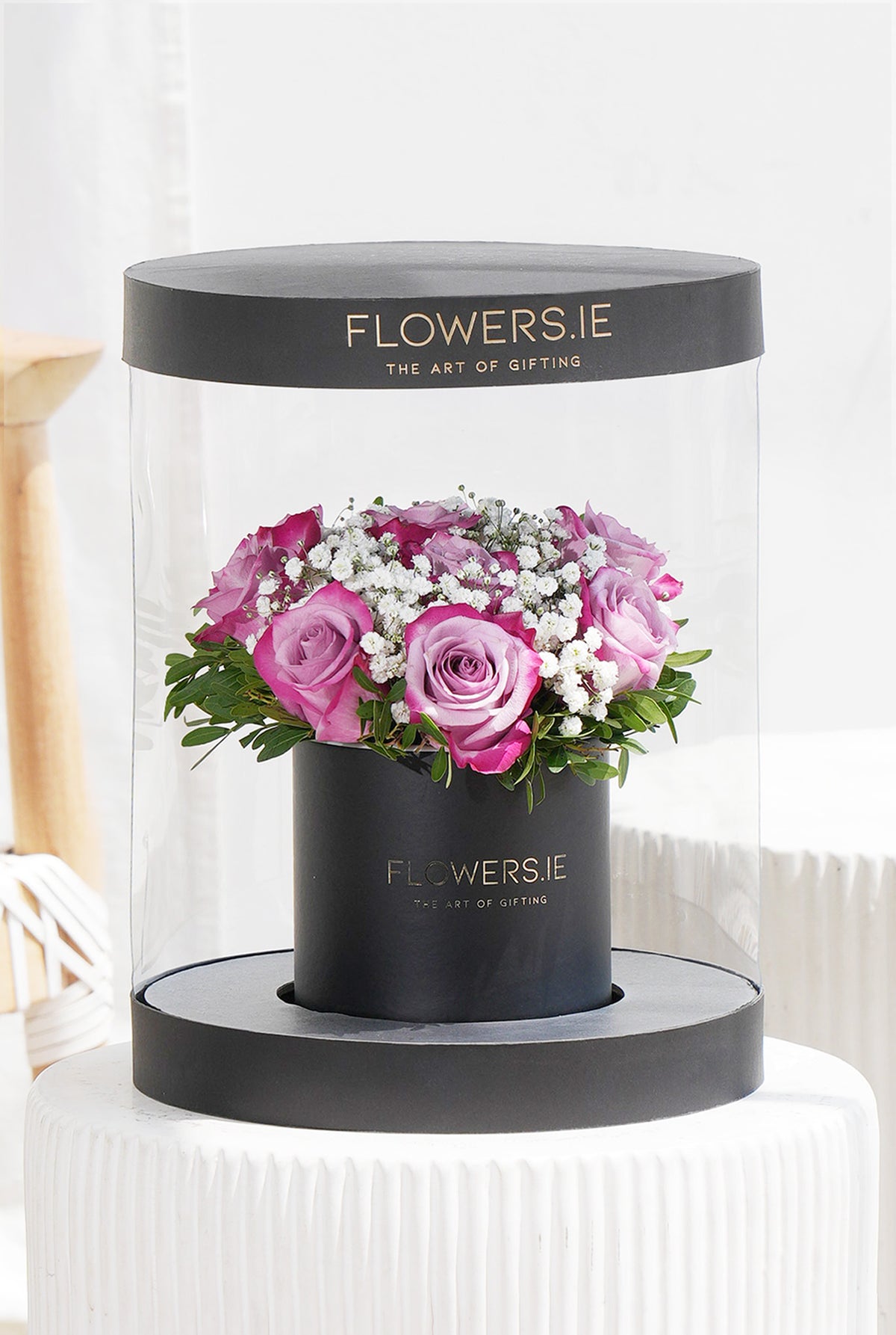 Premium Purple Rose - Hatbox