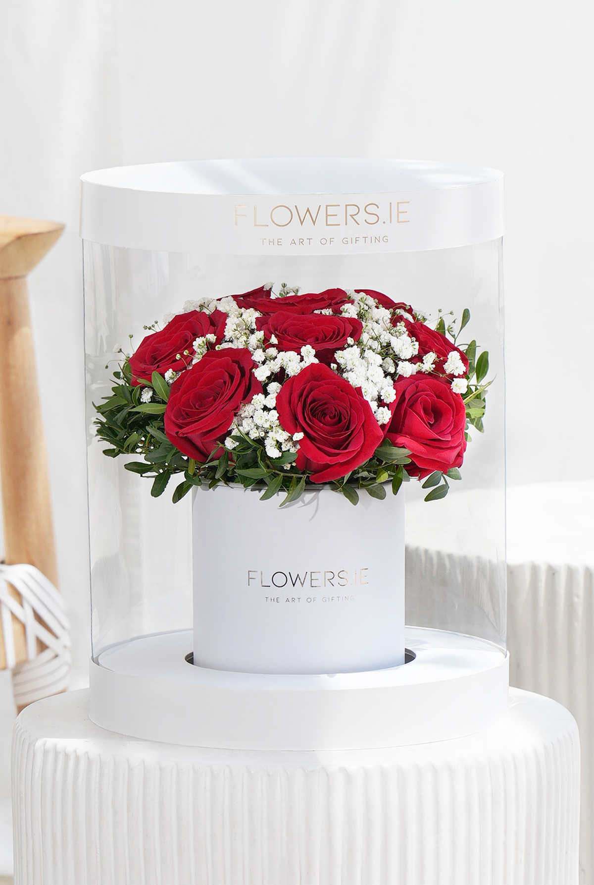 Premium Red Rose - Hatbox