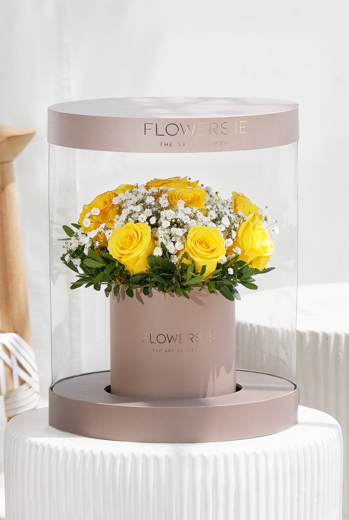 Premium Yellow Rose - Hatbox