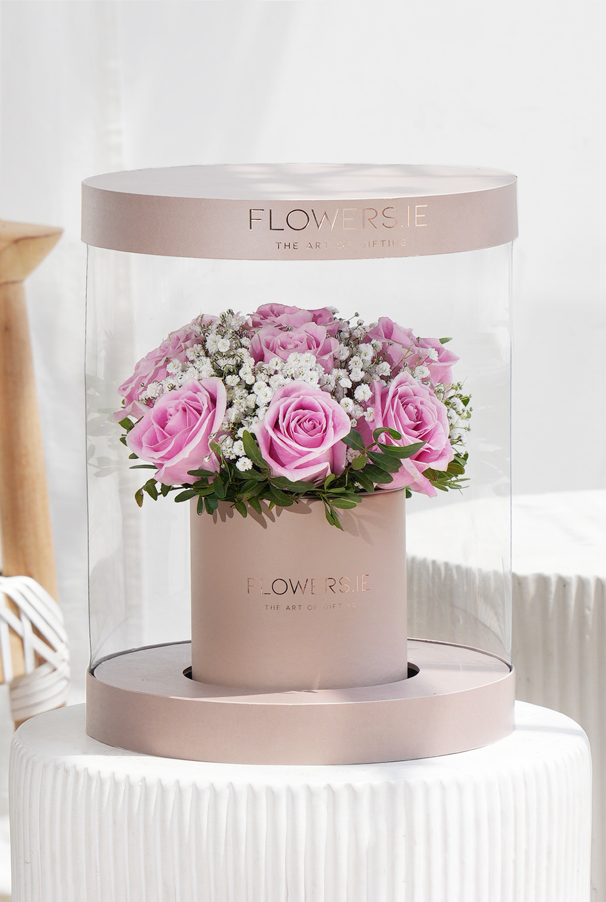 Premium Pink Rose - Hatbox