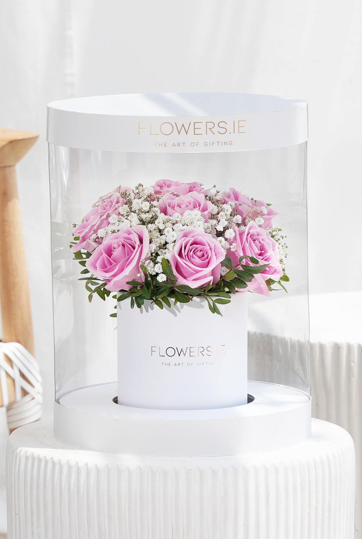 Premium Pink Rose - Hatbox