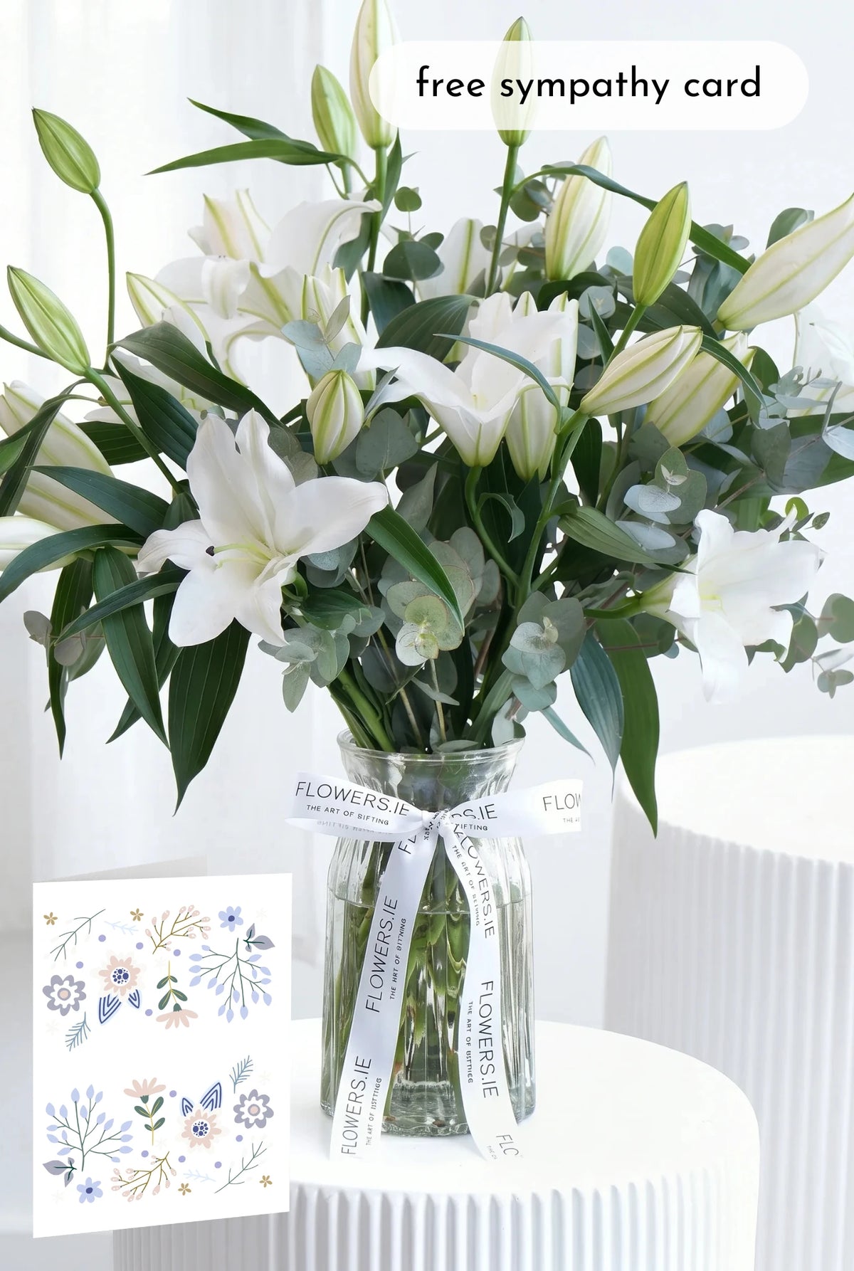 Sympathy White Scented Lily - Vase