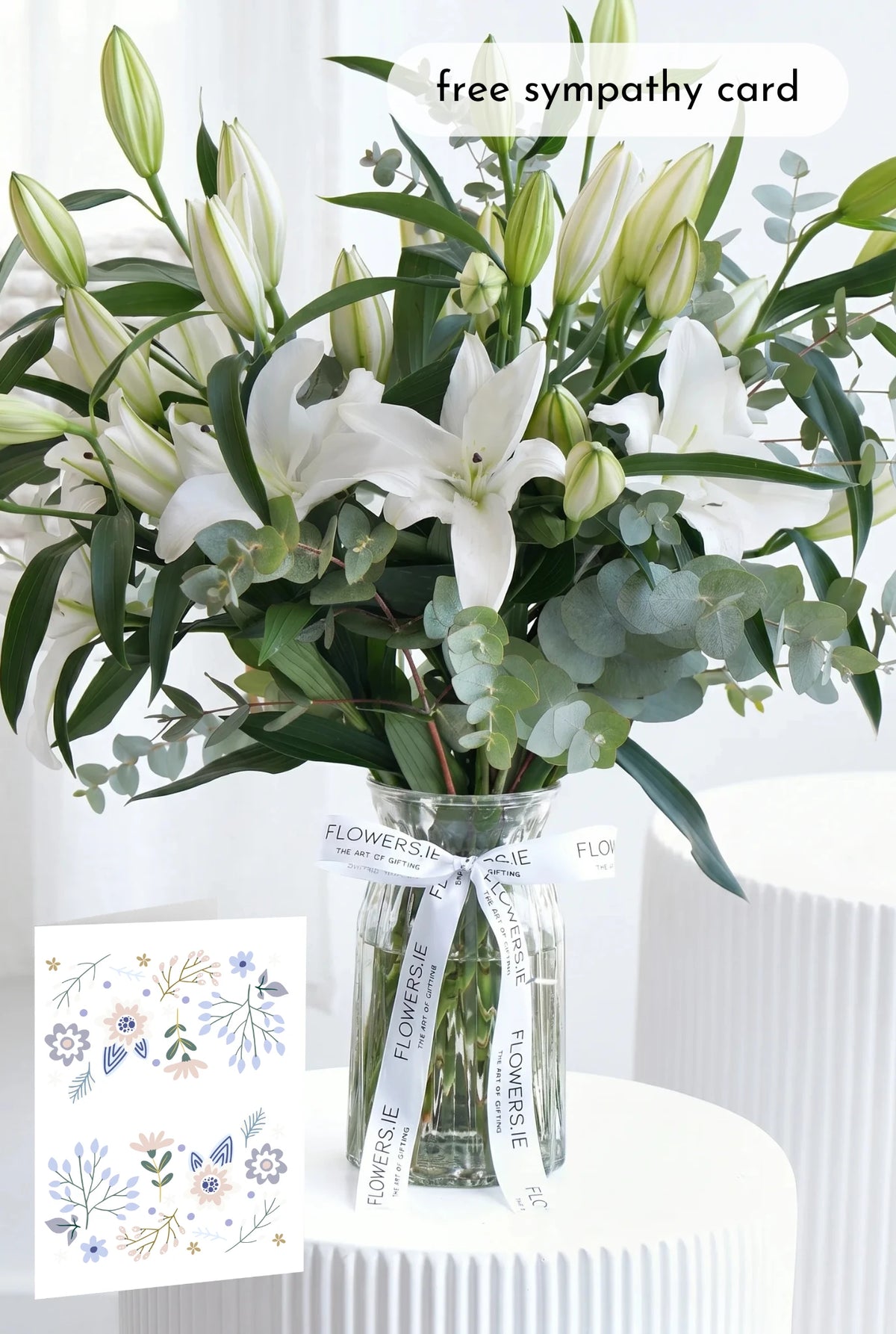 Sympathy White Scented Lily - Vase
