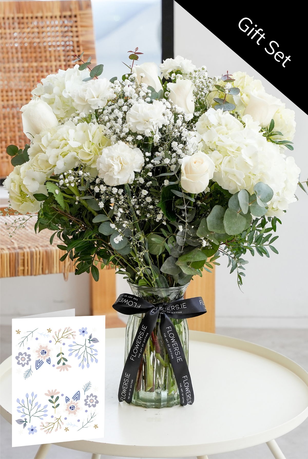 Sympathy Perfect White - Vase with Complimentary Sympathy Card