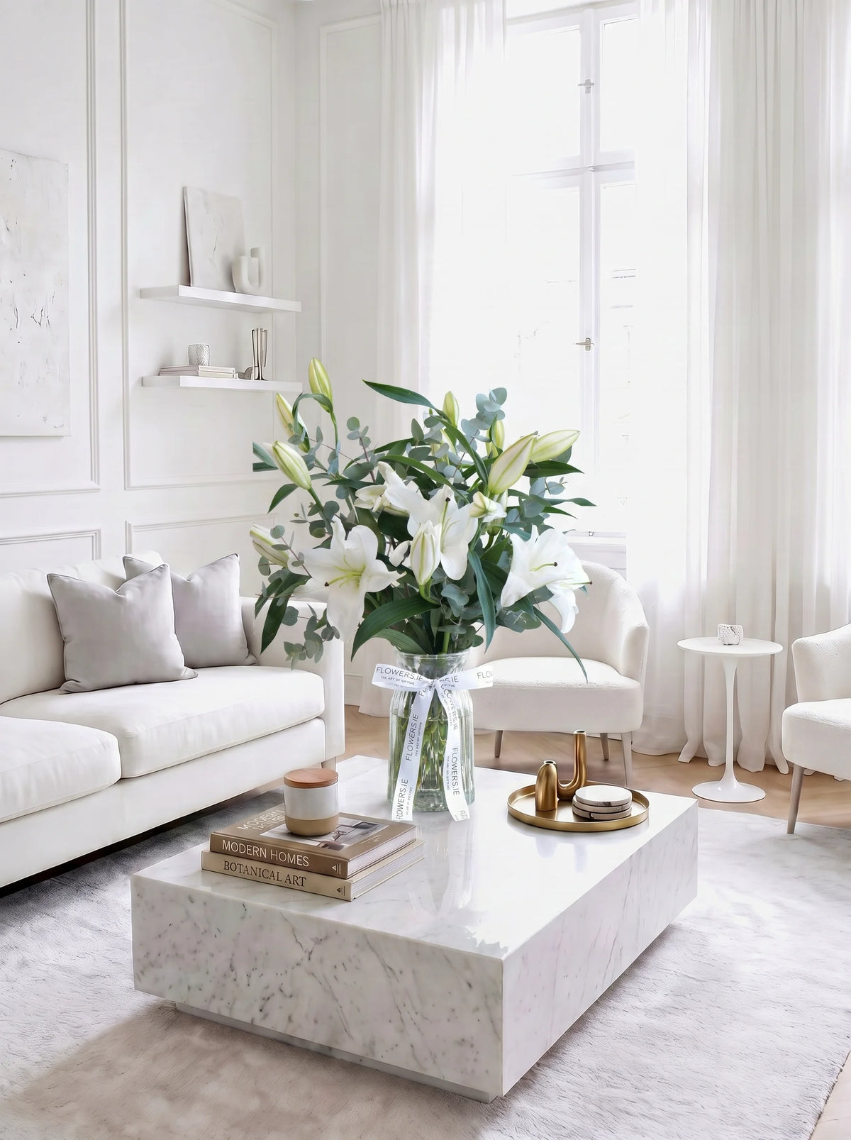 White Scented Lily - Vase