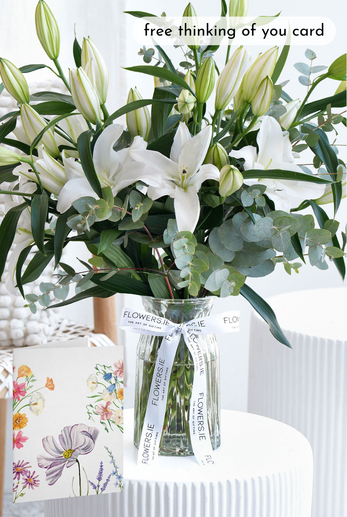 White Scented Lily - Vase