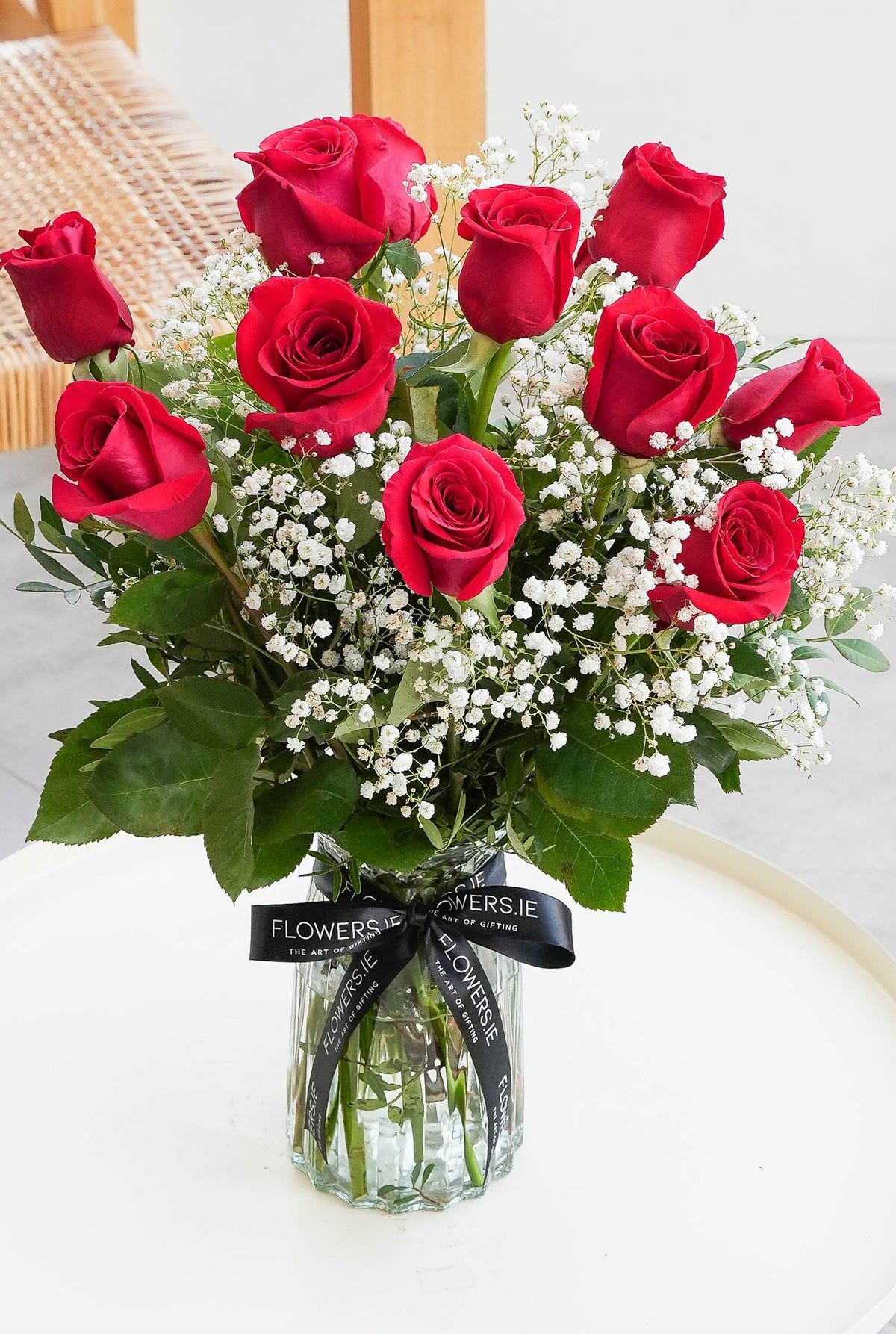 Mother's Day Long Stem Red Roses in a vase