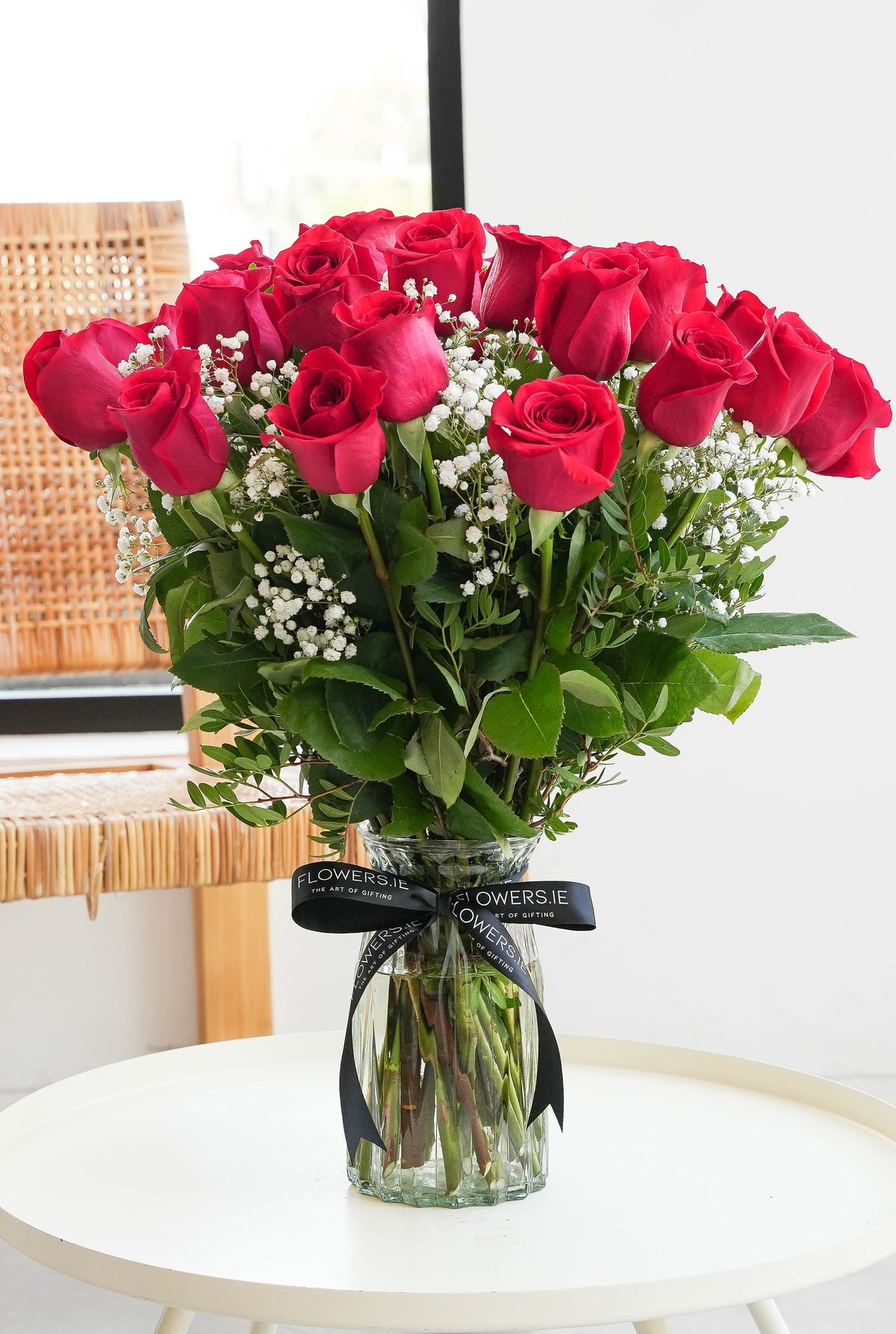 Mother's Day Long Stem Red Roses in a vase