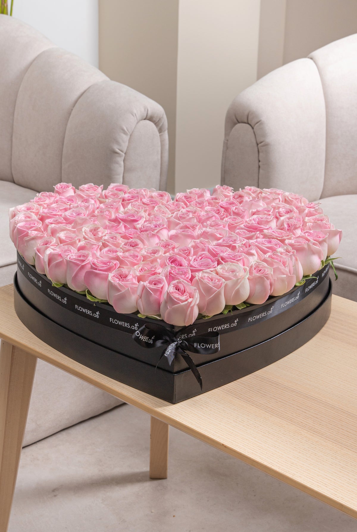 Mother's Day 100 Pink Rose Heart