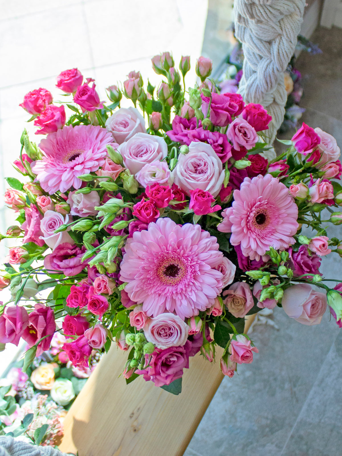 Mother's Day Pretty Pink in a Vase with Brooke and Shoals Scented candle