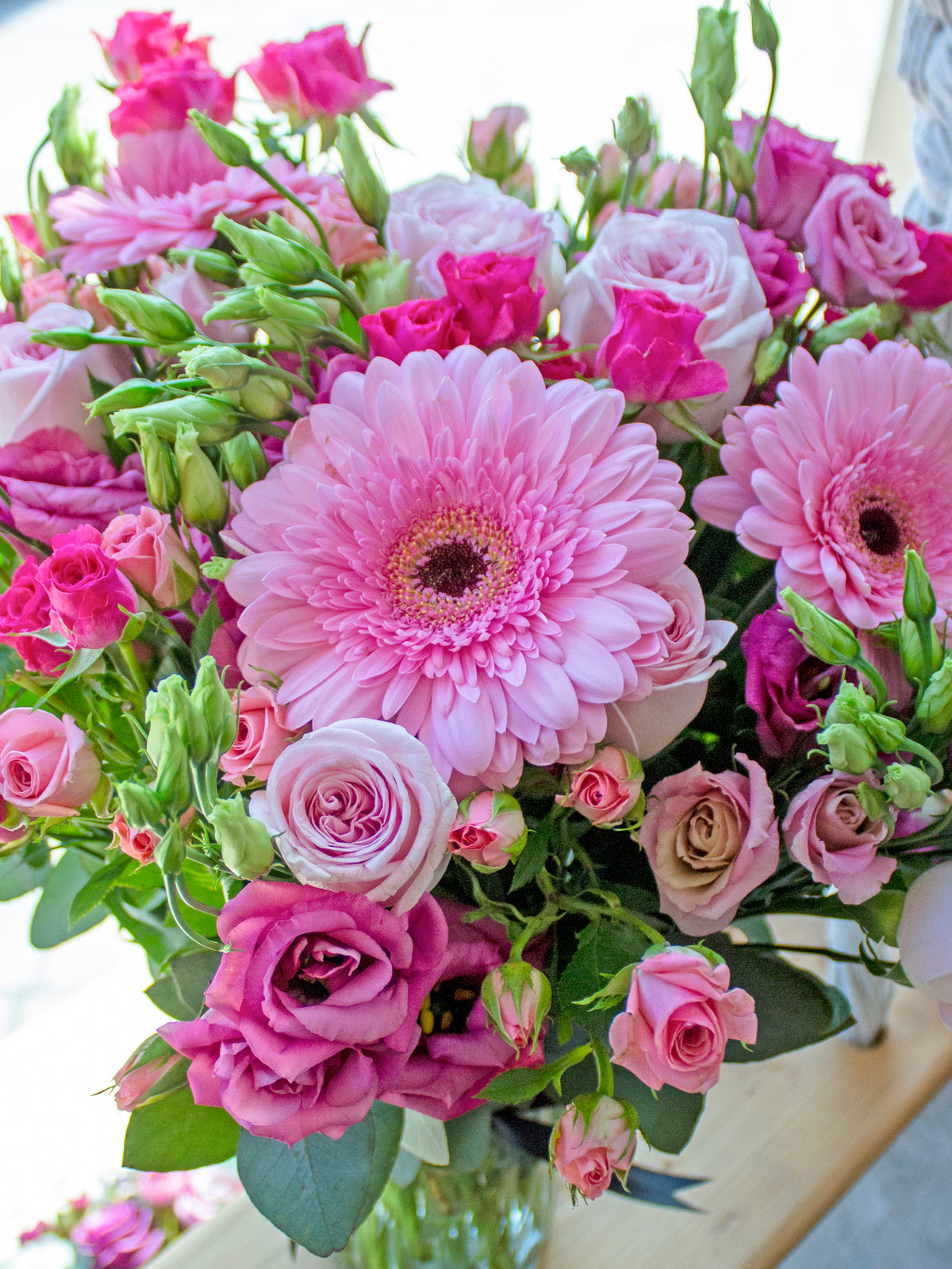 Mother's Day Pretty Pink in a Vase with Brooke and Shoals Scented candle